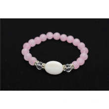 Rose Quartz 8MM Round Beads Stretch Gemstone Bracelet